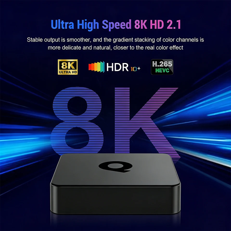 Original Q1 Android 16 TV Box Allwinner H313 BT TVBOX 2.4G&5G Dual