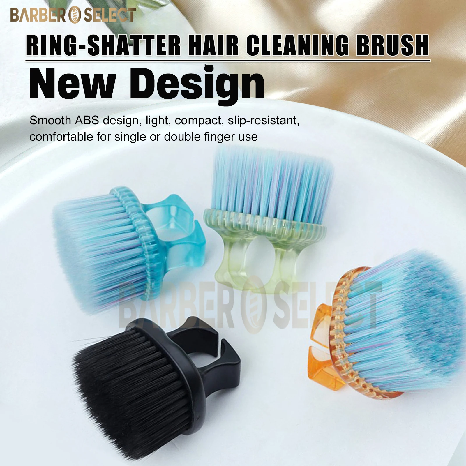 NEW Mini Ring-Shatter Haircut Neck Duster Cleaning Brush Macaron Color Hair Removal Brush Professional Barber Styling Hairbrush