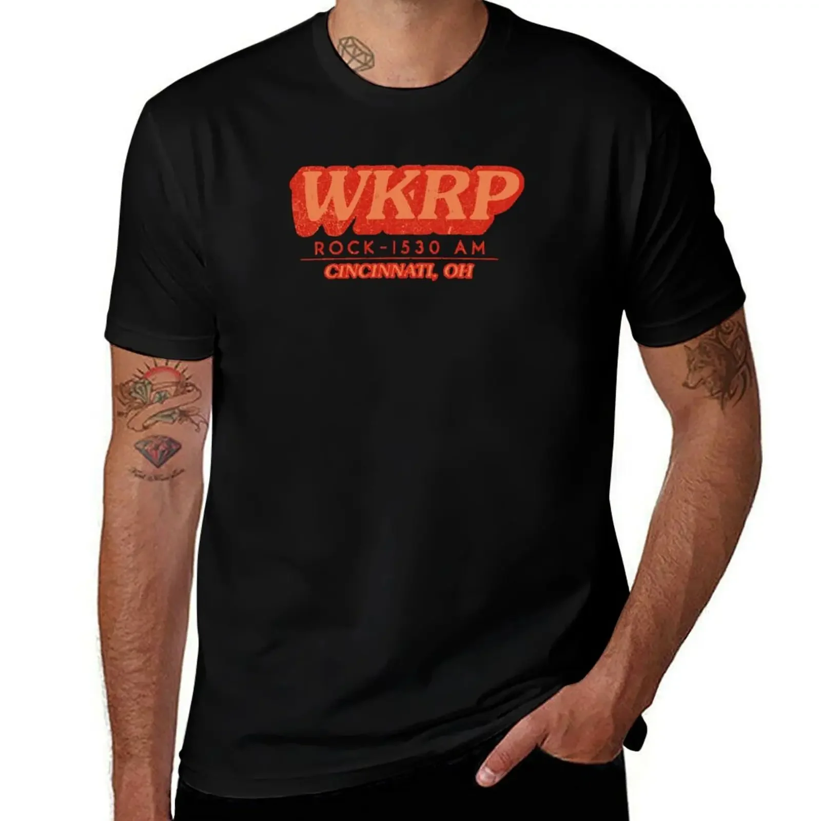 

vintage wkrp cincinnati T-Shirt man t shirt anime rapper graphic tees T-shirt men