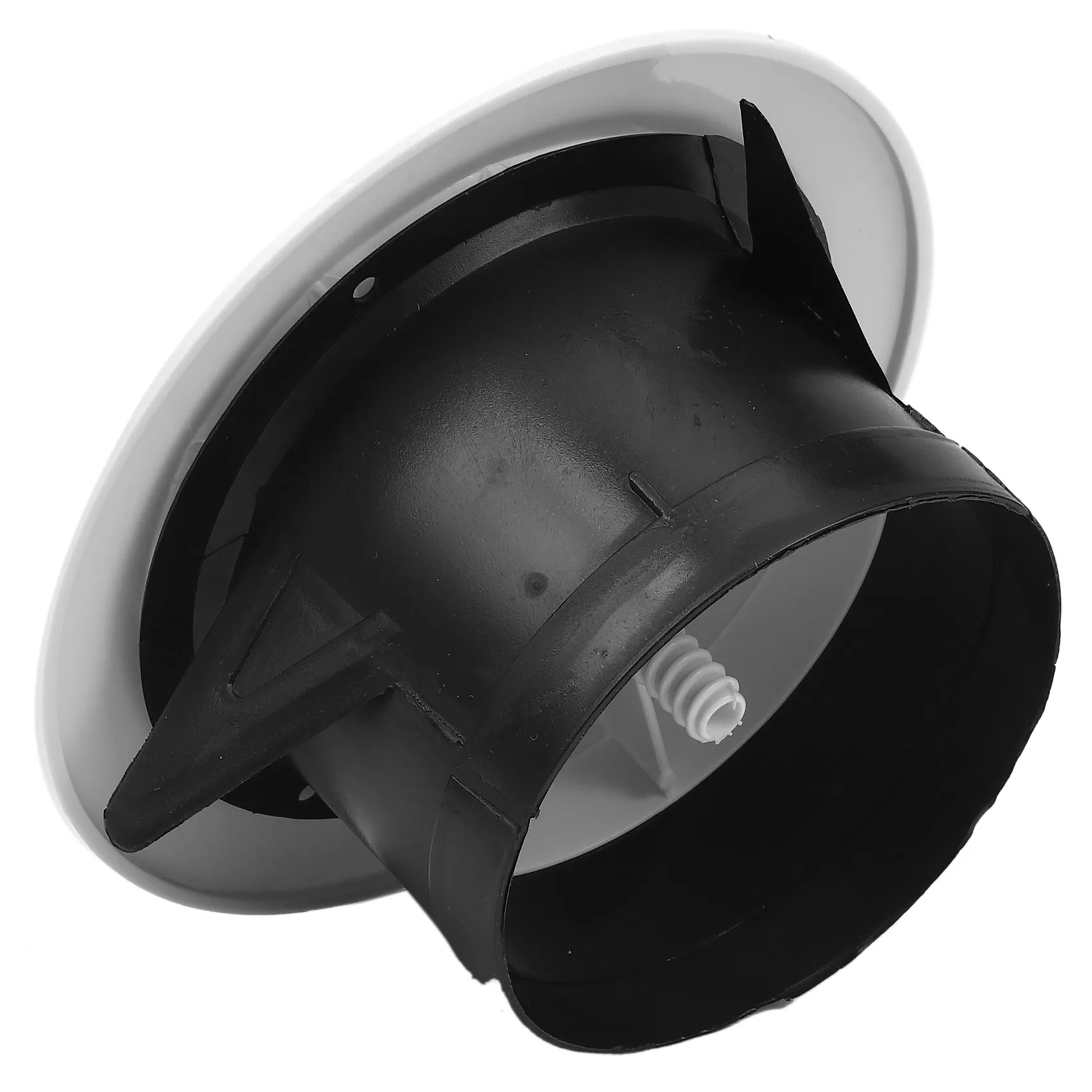 AEE2-2 Pieces ABS Adjustable Air Vent Round Soffit Exhaust Vent White Inline Duct Fan Outlet Vent 4 Inch