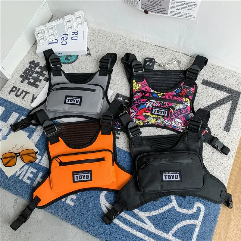 

Tactical chest bag, vest chest bag, cycling light work bag, outdoor sports multi-functional chest bag