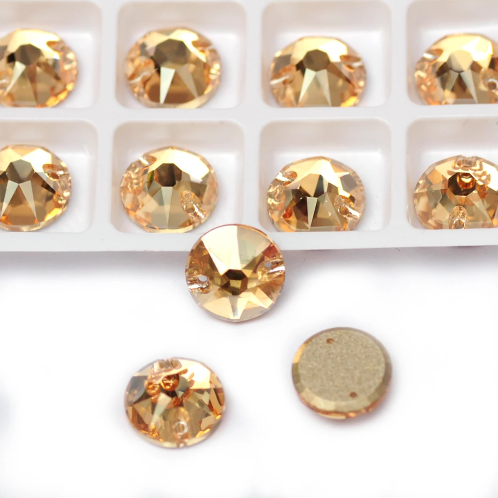 Golden Shadow XIRIUS Cut Flat Button Sew on Stone Diamond Glass Crystal Diamond for Garment Clothes DIY Clothes Accessories
