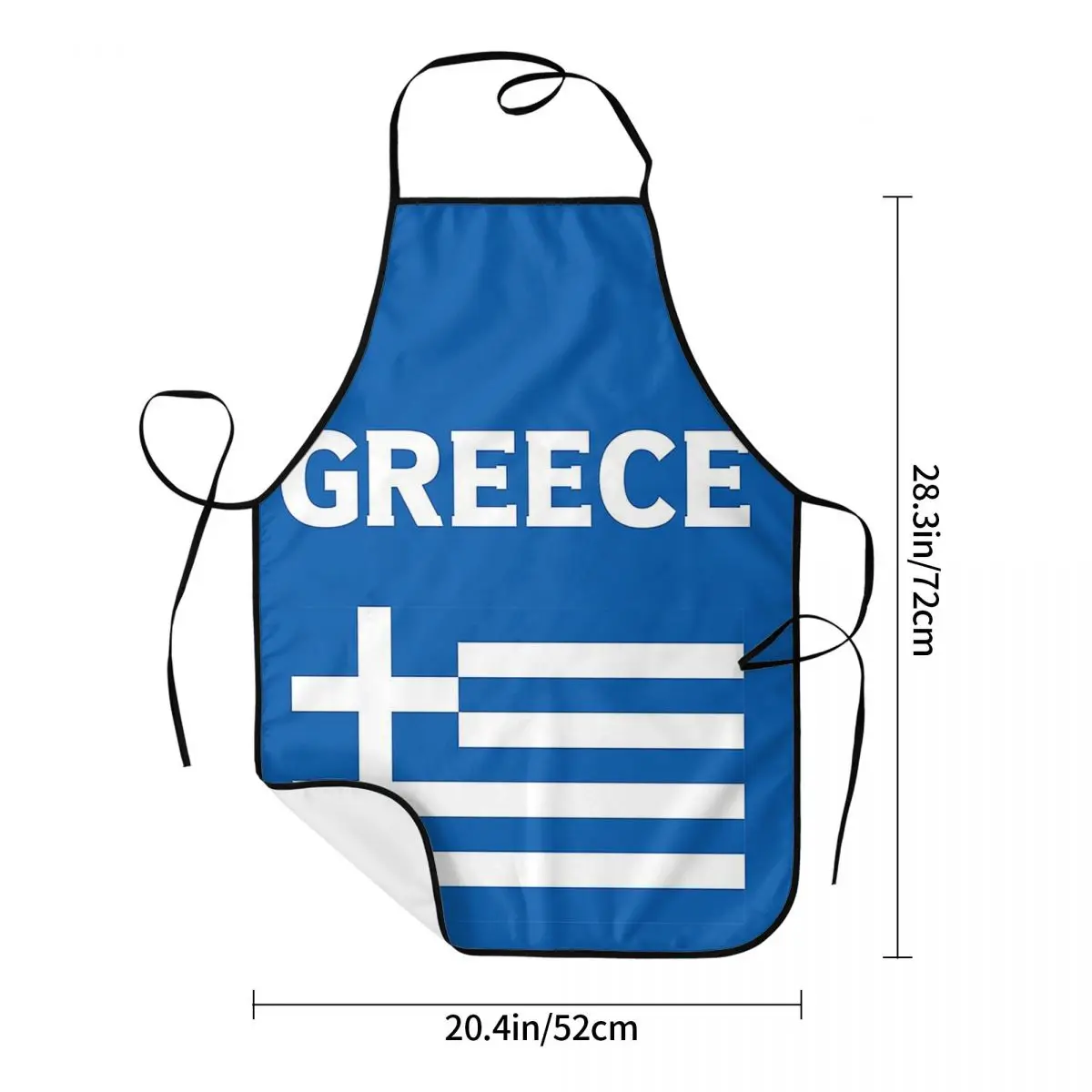 Greece Greek Flag Aprons Chef Cooking Baking Tablier Sleeveless Bib Kitchen Cleaning Pinafore for Women Men Gardening