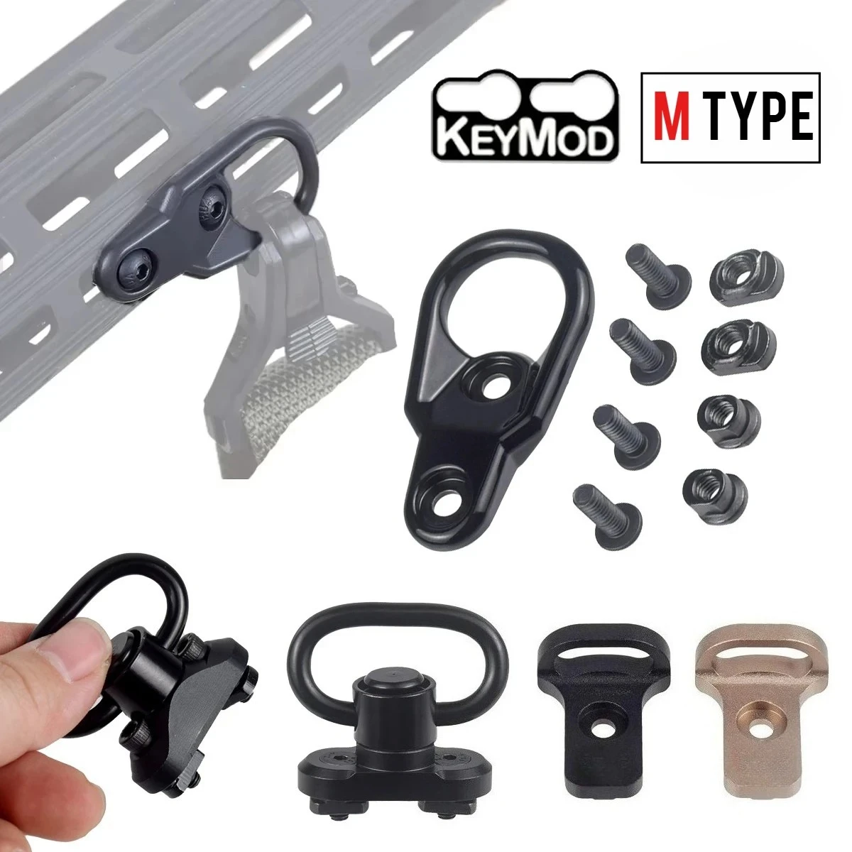 Tactical ML-K Sling Swivel RSA GBB Sling Mount Adapter CQD Shoulder Strap KeyMod System Hunting Accessaries For AK47 AK74 AR15
