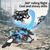 K500Max Fighter Jet Quadcopter Drone cascadeur lumiere RC avion quatre canaux vol stationnaire haute Altitude roulant effets spe