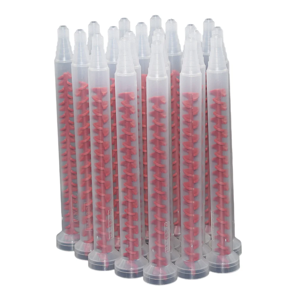 200pcs Two Component Glue Adhesives Mixing Nozzle AB Glue Quick Mixer RM12-26 Round Mixed Tube Adhesive Dynamic Mixing Nozzles