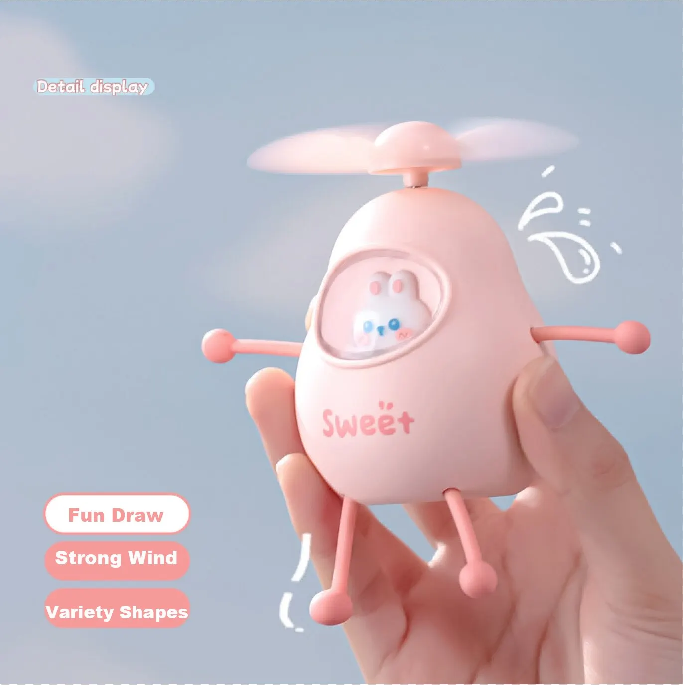 1 pz romanzo Fan Toy creativo arti estensibili supporto per telefono particolare ricarica USB Mini ventilatore a colori casuali