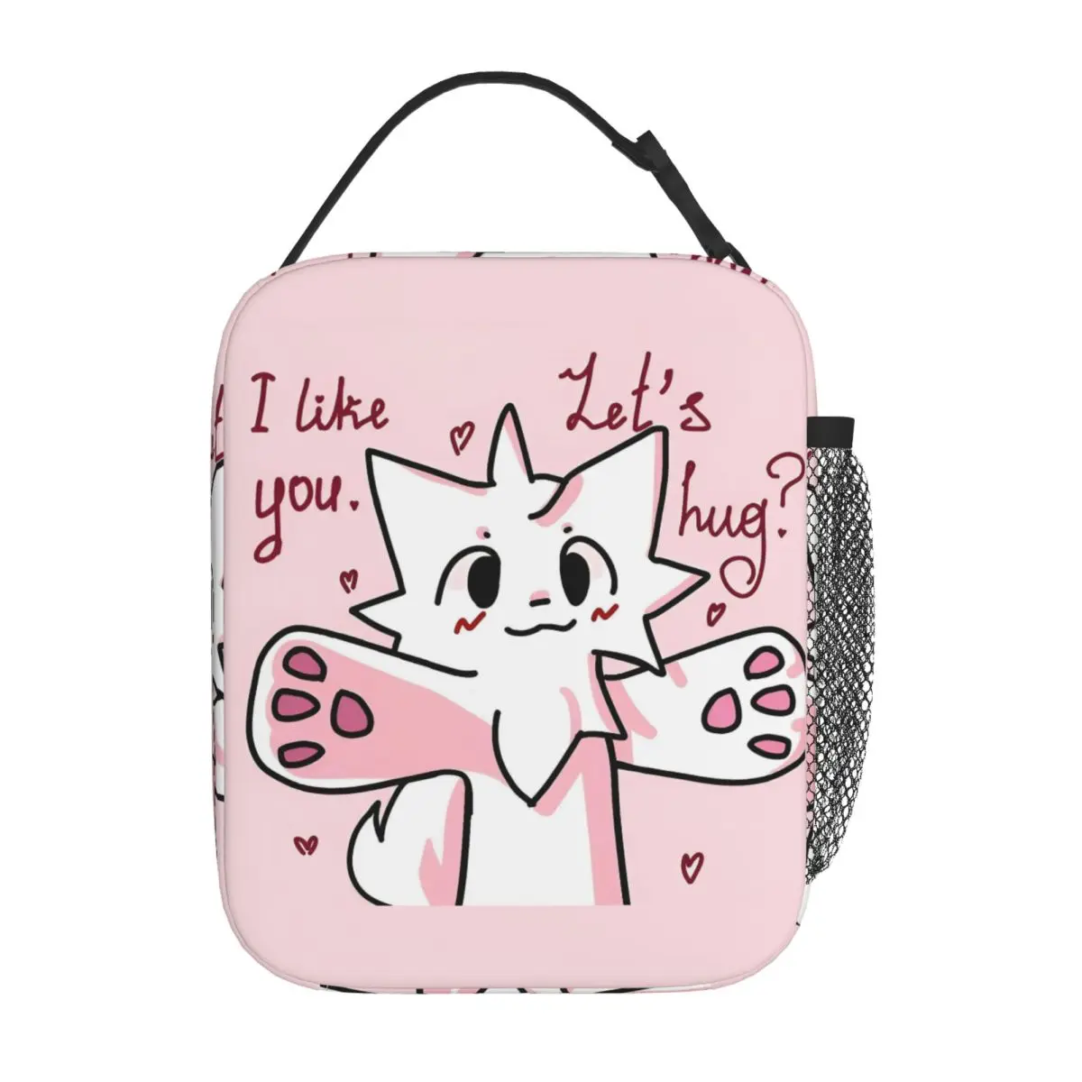 

Hug Boykisser Silly Cat Insulated Lunch Bags Portable Cartoon Meal Container Thermal Bag Tote Lunch Box Work Picnic Food Bag
