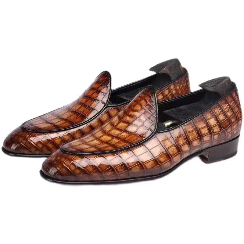 

shengzhuangsnabao new men leisure shoes male crocodile shoes wedding shoes loafers brush color business shoes