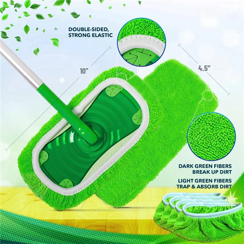 GUT-Geeignet für Swiffer Flache Mopp Tuch Saugfähigen Schwamm Ersatzteile Zubehör Tuch Abdeckung Haushalt Trockenen Und Nassen rotierenden Mopp 8
