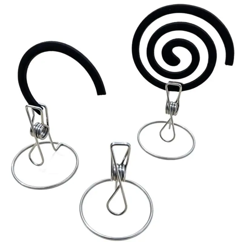 New··1PC Stainless Steel Mosquito Coil Clip Home Portable Camping Travel Metal Mosquito Repellent Rack Clip