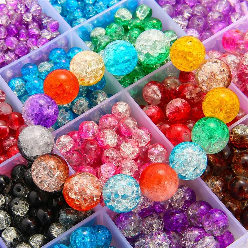 24 glass inner broken bead combination set handmade jewelry beading material burst beads loose beads