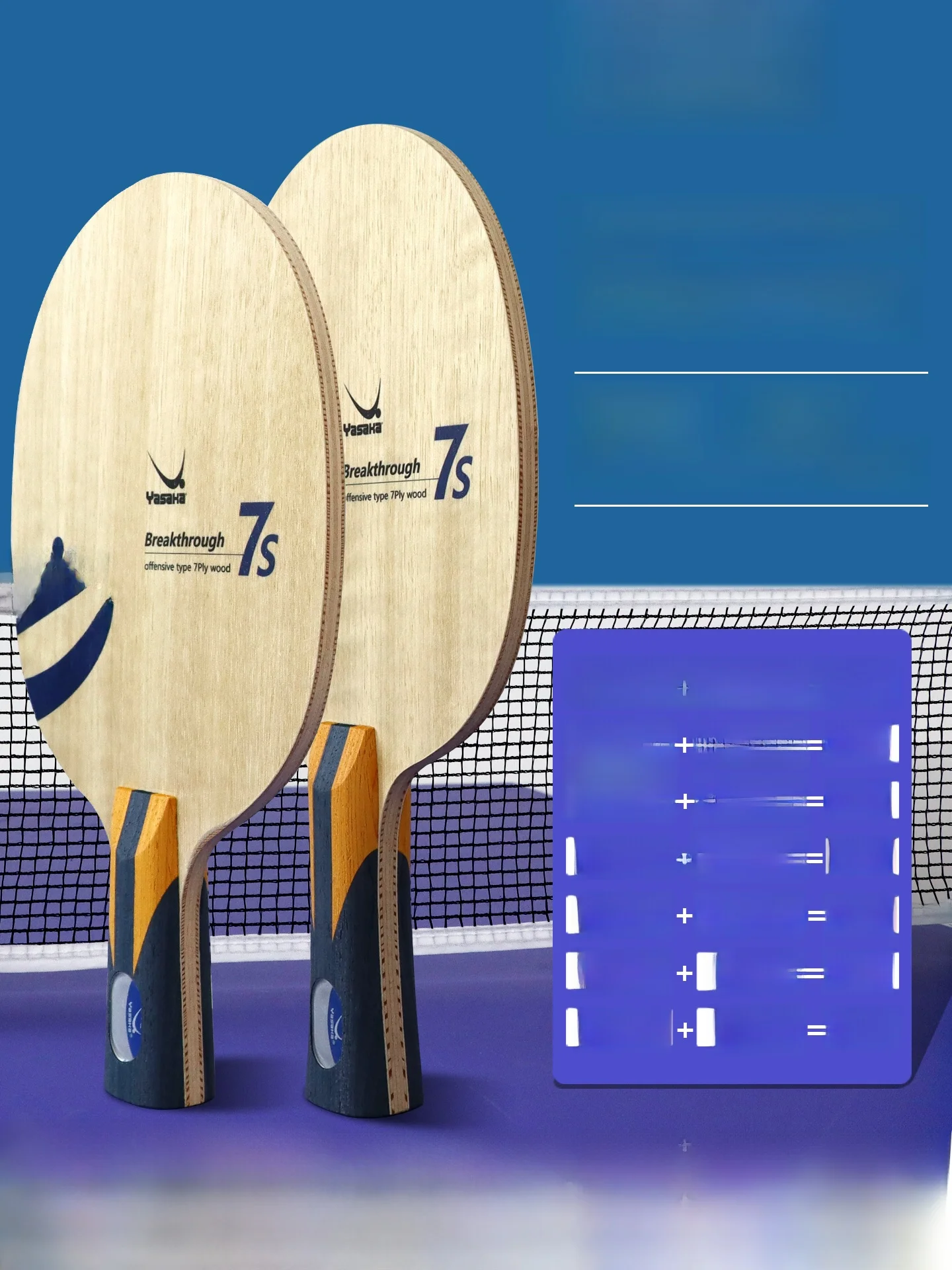 base-de-raquette-de-tennis-de-table-yasaka-nano-red-black-carbon-king-76-7-couches-de-bois-pur-type-offensif-planche-droite-horizontale