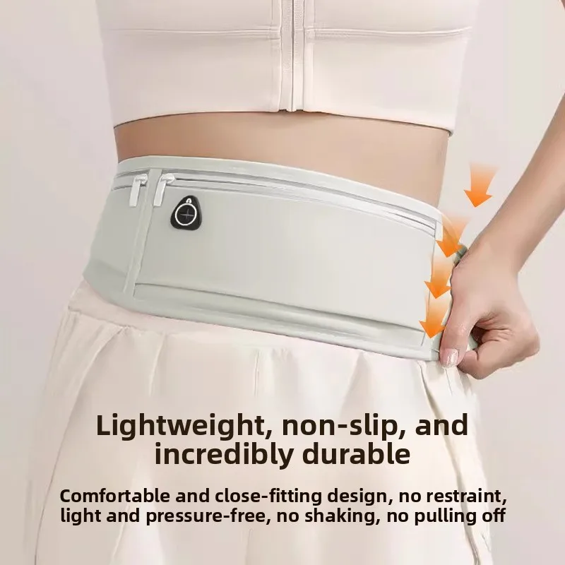 กระเป๋าคาดเอวสำหรับเล่นกีฬา กระเป๋าใส่โทรศัพท์สำหรับวิ่งออกกำลังกายกลางแจ้ง วิ่งตอนเช้า ฟิตเนส อเนกประสงค์ กันน้ำ บางเฉียบและกระชับ