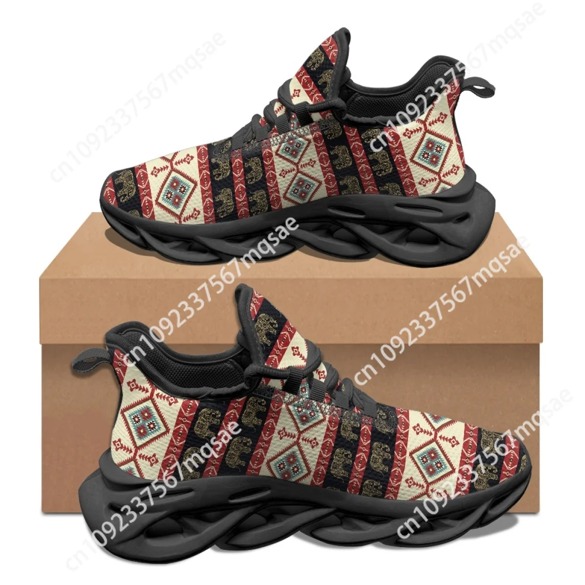 

Fashion Hot African Tribal Totem Print Sneakers for Ladies Summer Comfort Breathable Running Shoes Vulcanized Sole Training Shoe