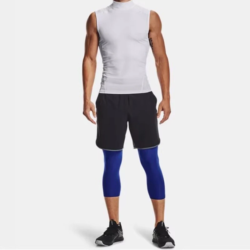 Men Compression 3/4 Leggings Sportswear Elastic Male Trousers Gym Tights Fitness Tracksuits Training Jogging Skinny Pants Men image 6