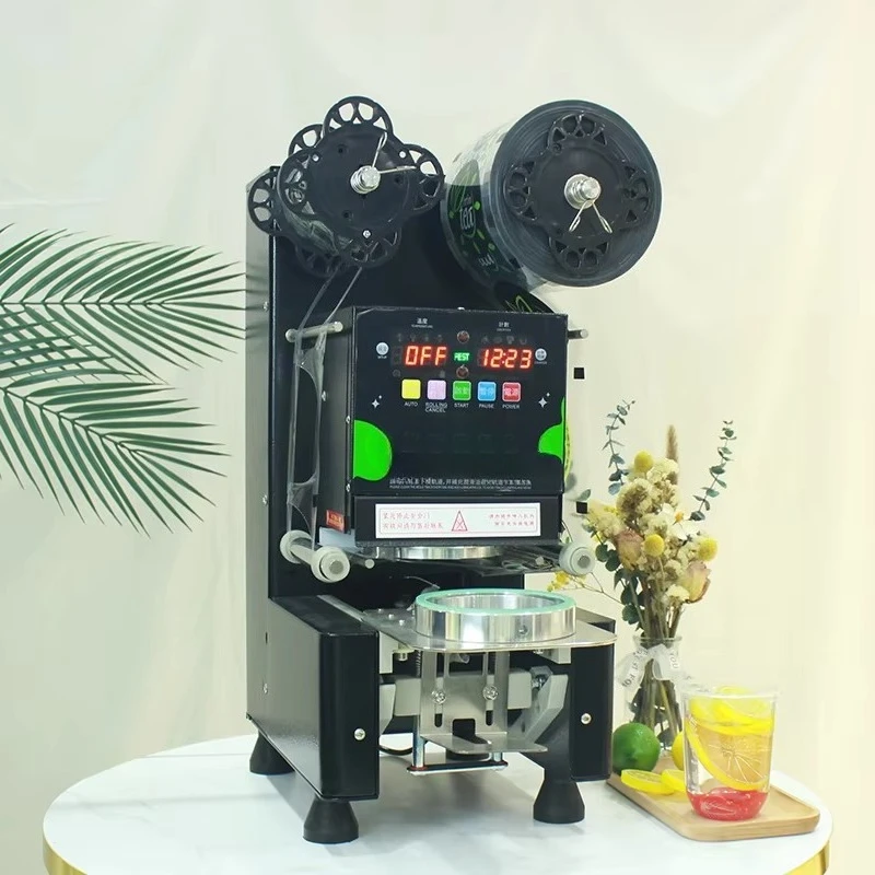 

Factory Wholesale Bubble Tea Shop Cheap Price Automatic Bubble Tea Cup Sealer Sealing Machine Singapore