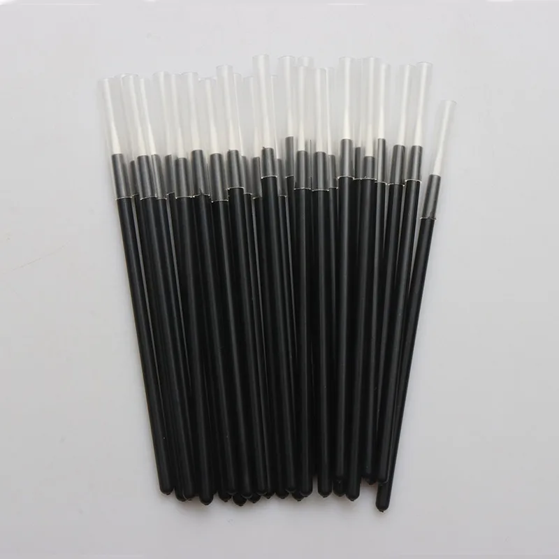 50Pcs Disposable Eyeliner Brush With Protective Cap Portable Fine Tip Eyebrow Makeup Brushes Precision Liner Cosmetic Applicator
