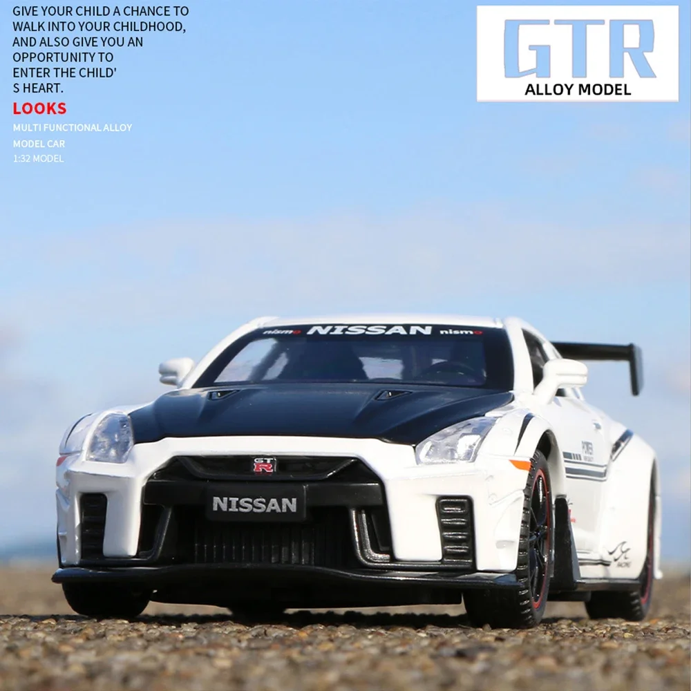 Scale 1:32 Nissan GTR R35 Metal Diecast Alloy Racing Toys Cars Models Trucks For Boys Children Kids Vehicles Hobbies Collection