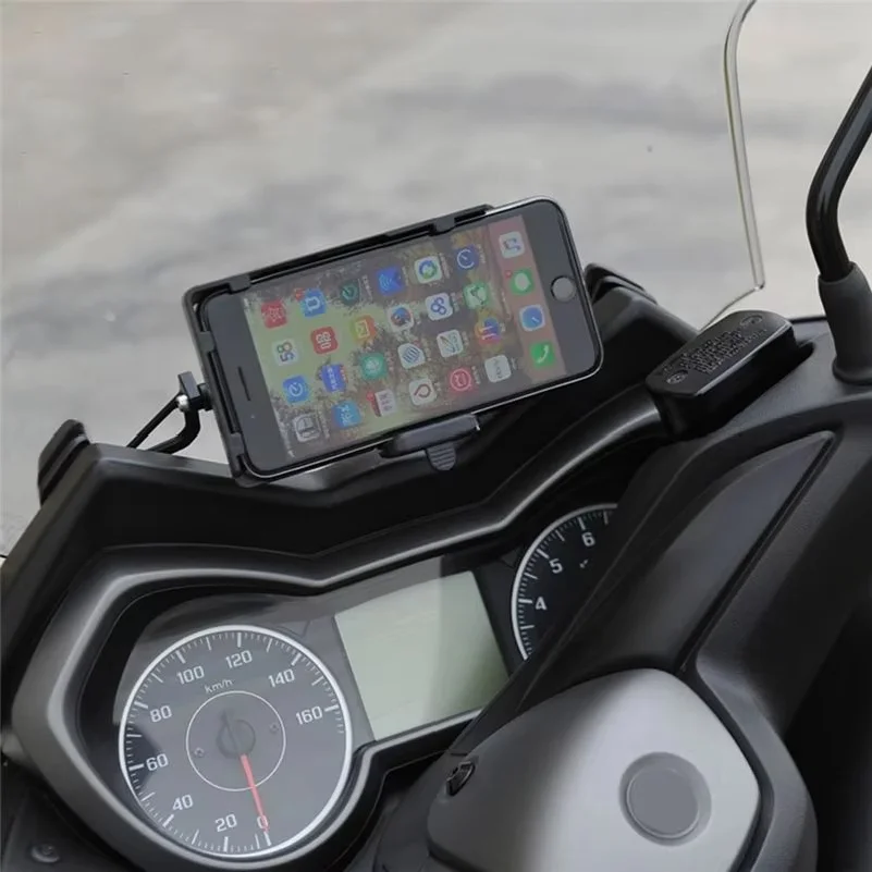 新入荷-バイク用フロントフォンスタンドホルダー-フォンgpsナビゲーションプレートブラケット-xmax-125-250-300-400-xmax300-xmax25用