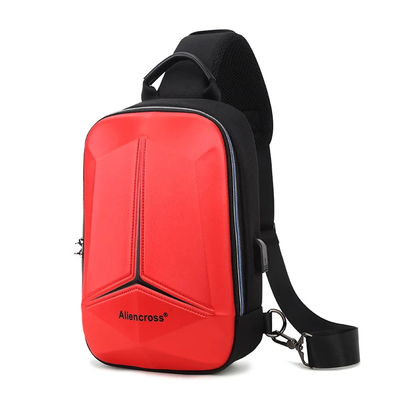 

Crossborder single shoulder leisure multi-functional chest bag men's and women's waterproof USB diagonal bag for business travel