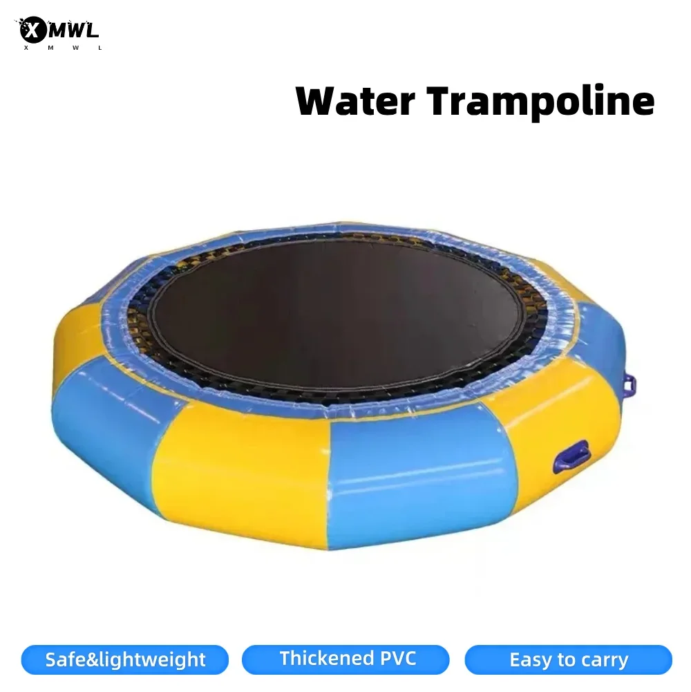 Thickened  PVC Inflatable Water Trampoline Bouncer Swimming Pool Floating Jumping Bed Water Park Outdoor Park for Children