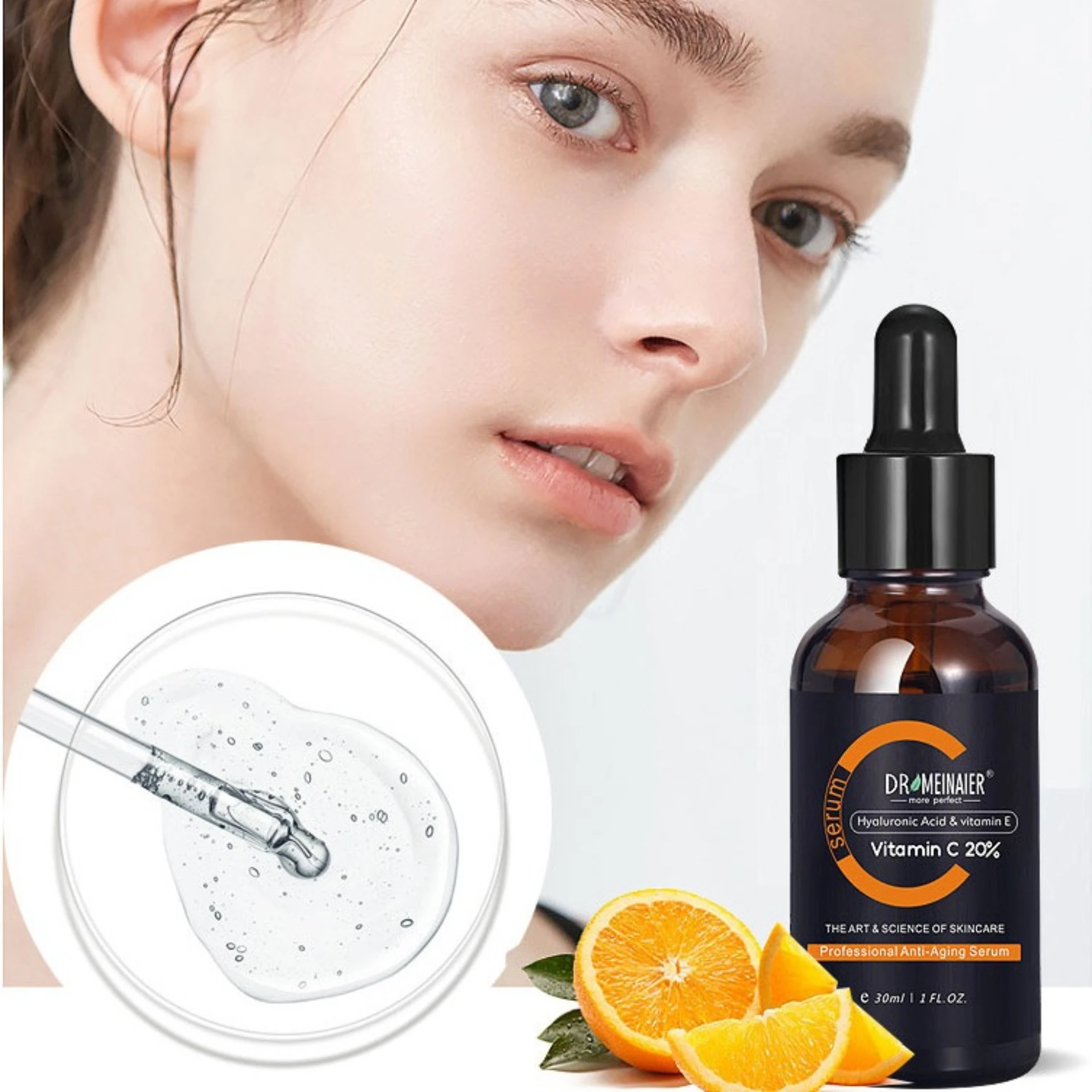 Sérum Iluminador de Vitamina C Hidratante e Firmador Reduz Poros e Desvanece Melanina 30ml Cuidados com a Pele
