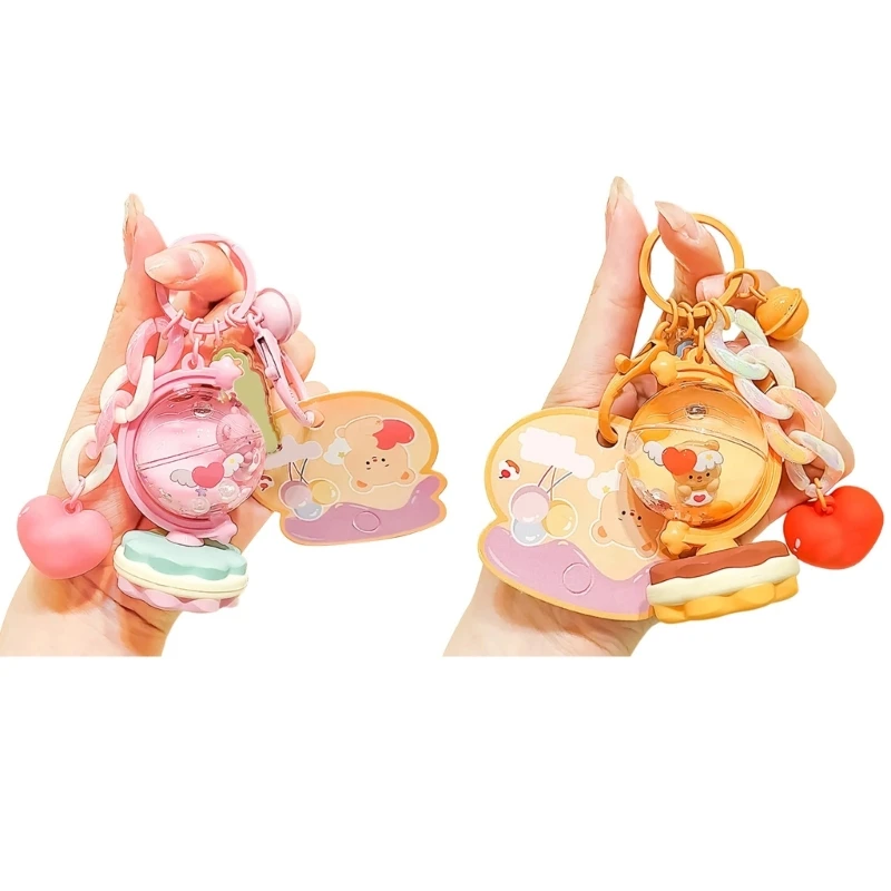 

Butter Bear Schoolbag Pendant Keychain Funny Bear Adorable Charm for Kids