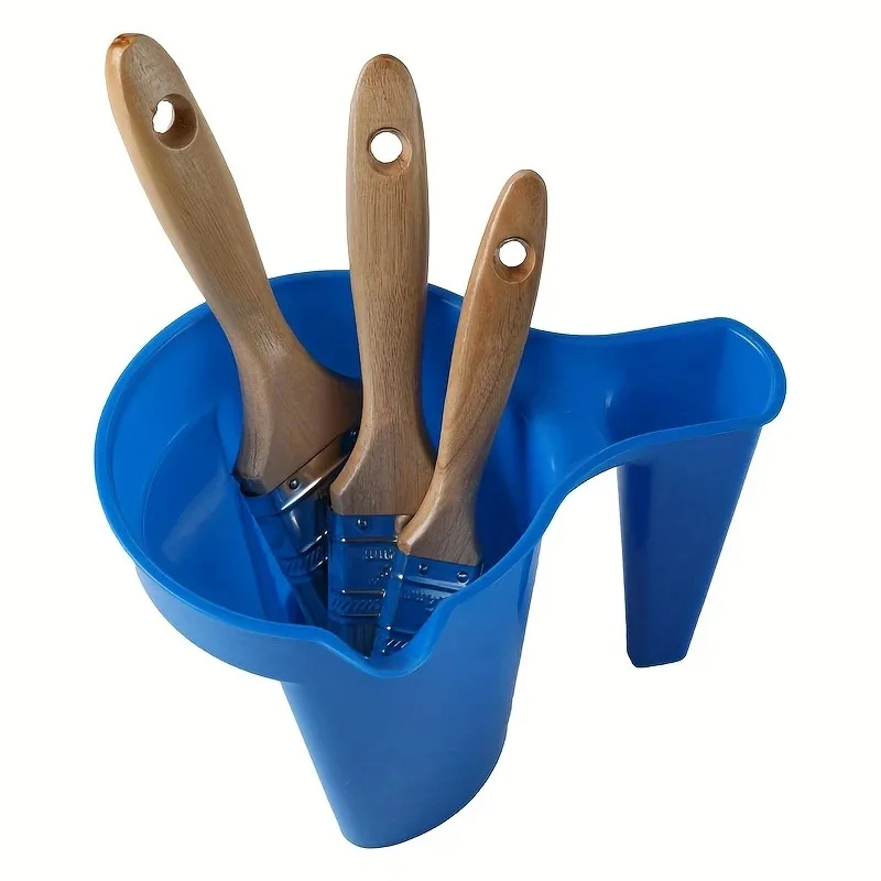 Set di tazze e pennelli con tre manici in legno