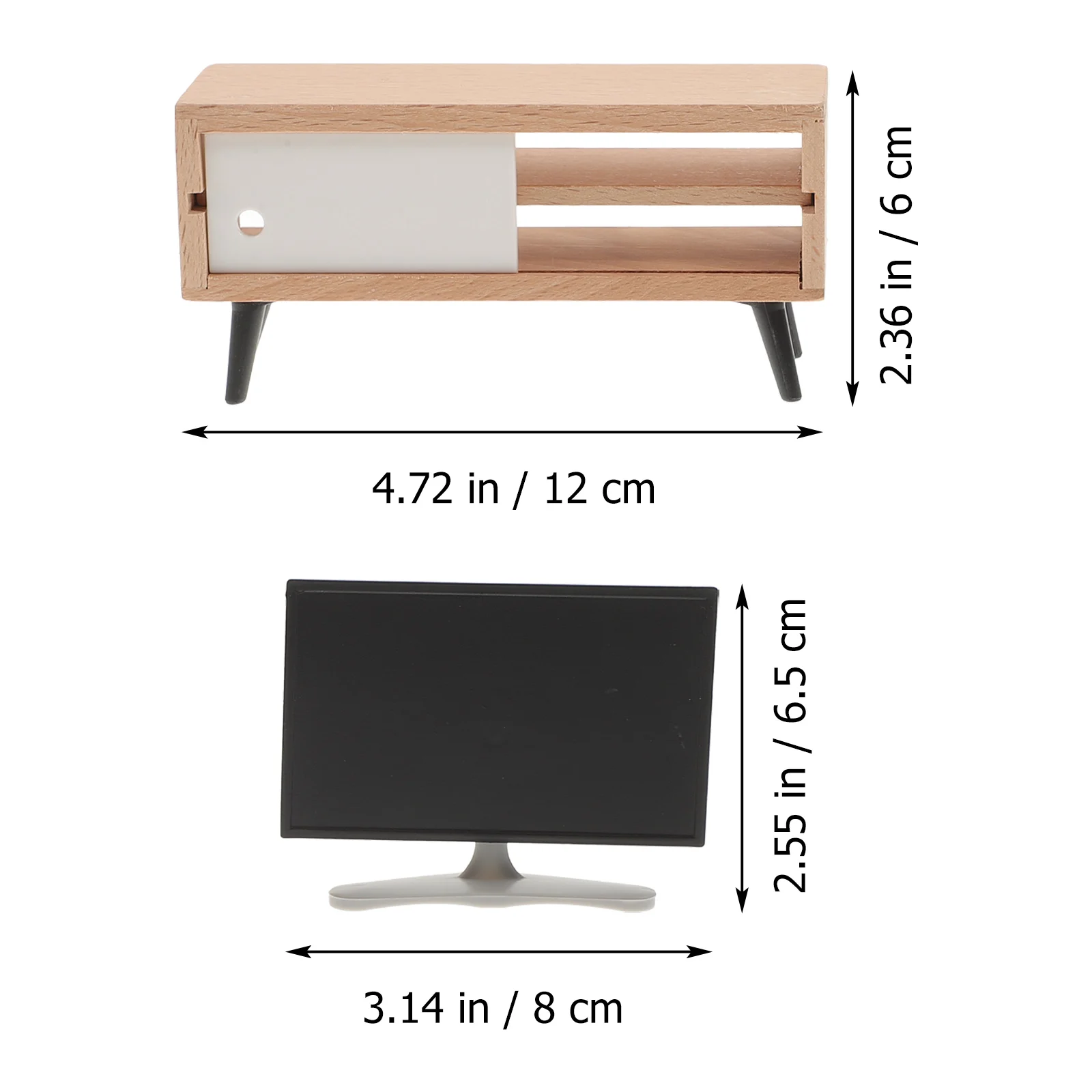 Muebles en miniatura para casa de muñecas, gabinete de televisión, juguetes para juego de imitación, Mini aparato, adorno, modelo de escena de muebles, 1:12