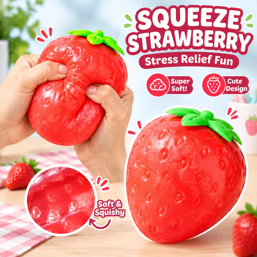 Slow Rebound Butter Stick Squishy Stress Anxiety Relief Toy Strawberry Soft Wet Feel Creative Kids Adults Factory Direct