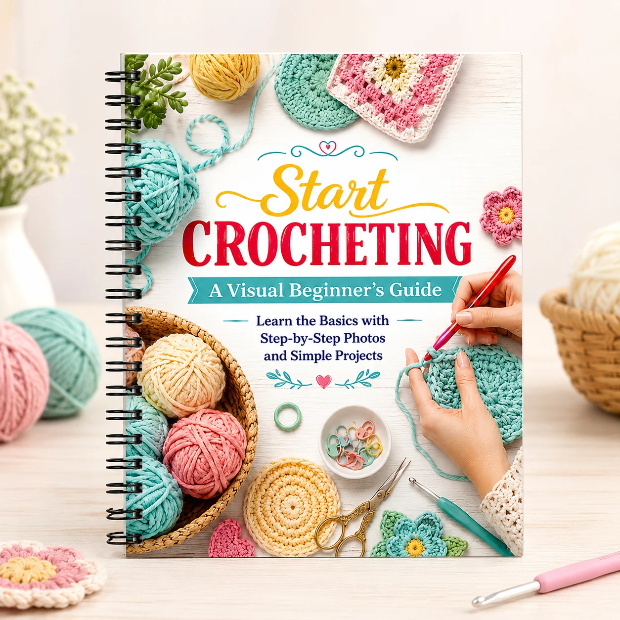 Crochet for Beginners Books, Easy Step-by-Step Guide with Picture Illustrations To Learn Crochet Skills Fast