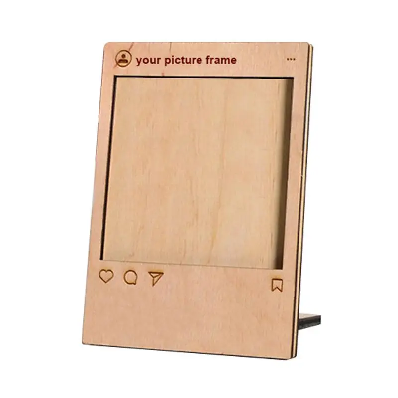 1 pz creativo personalizzato inspiture Frame Fujifilm Photo Frame Film Picture Holder Wood Ins Frame Gift Instax Mini