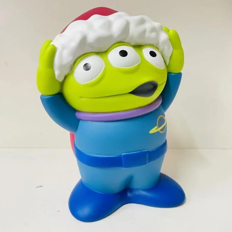 

17cm Disney Toy Story Three Eyes Christmas Hat Storage Tank Model Cartoon Doll Decoration Toy children Christmas Birthday Gifts