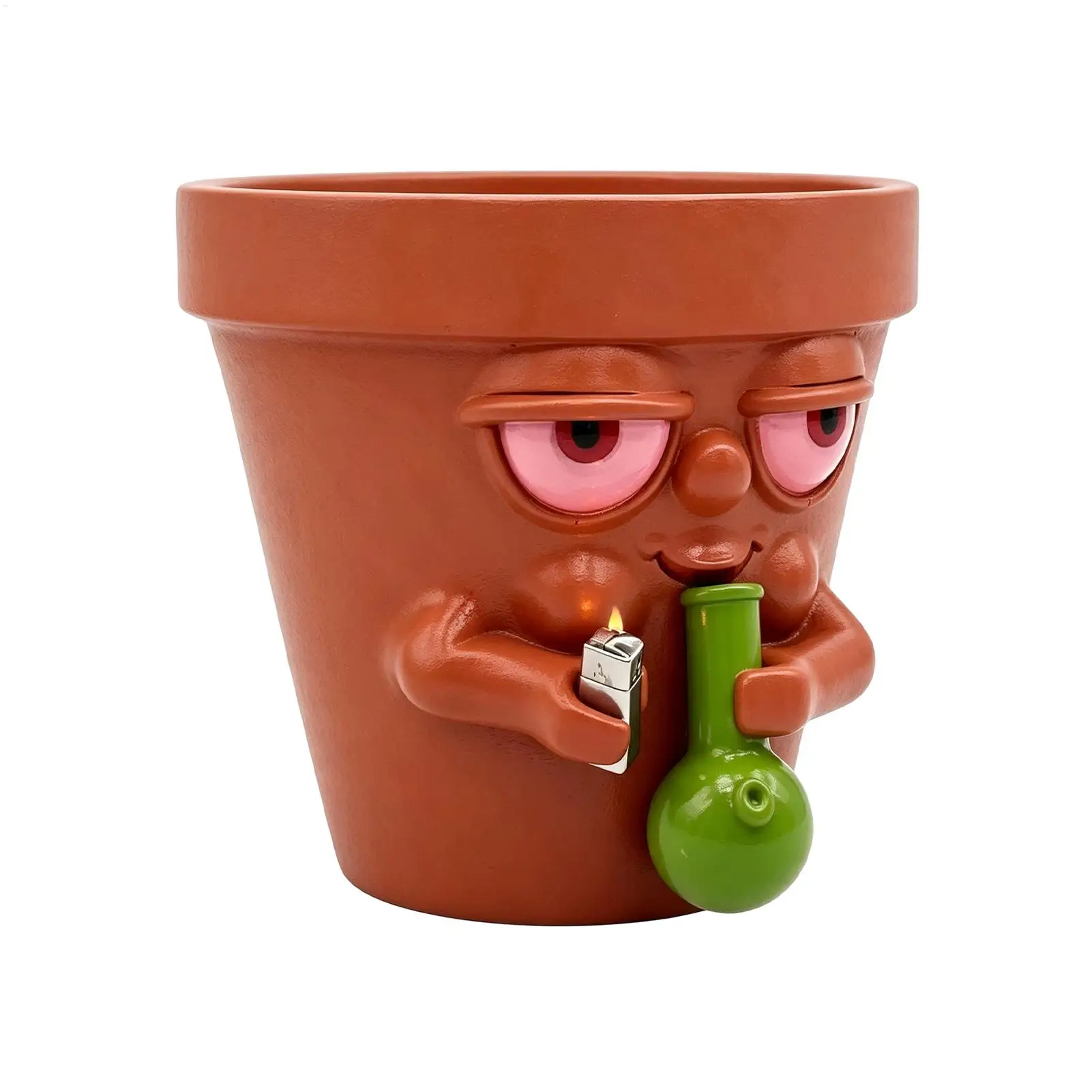 Resin Planter Cute Funny Small Cactus Balcony Flower Pot Plant Holder for Porch Patio Backyard Garden Indoor Outdoor