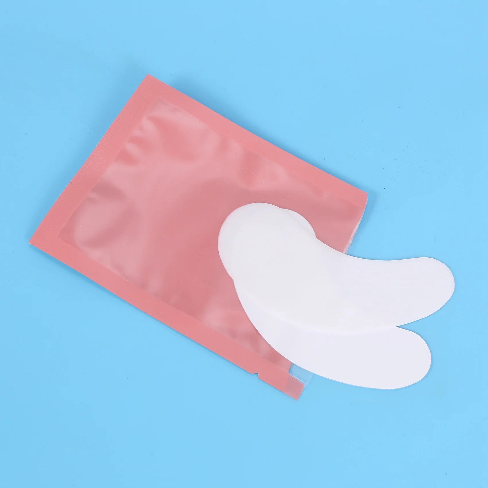 50 pares de almohadillas de Gel para protección ocular, parche de pelusa, extensión de pestañas individuales, máscara para ojos