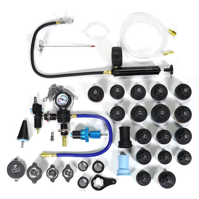 Customized 33PCS Water Tank Leak Detector Radiator Pressure Tester Kit Auto Engine Analyzer