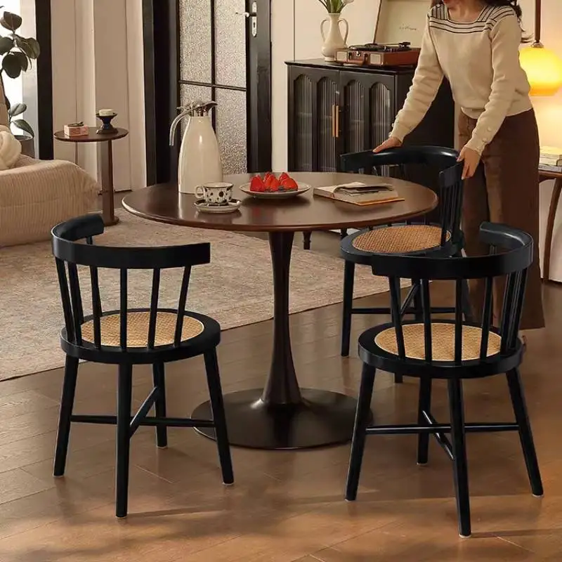 

Modern Decoration Dining Chair Design Retro Wood Luxury Accent Dining Chair Office Vanity Party Sillas Para Comedor Furniture