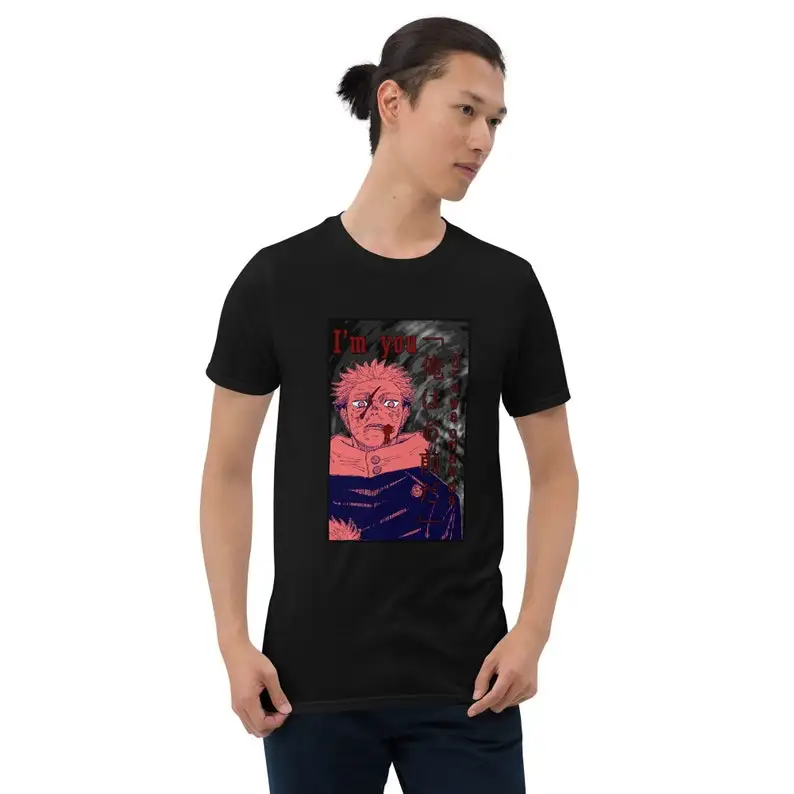 Jujutsu Kaisen T-shirt. Yuji Itadori Unisex T-shirt I'm you Mahito Omae Wa Omae Da Satoru Gojo anime jjk