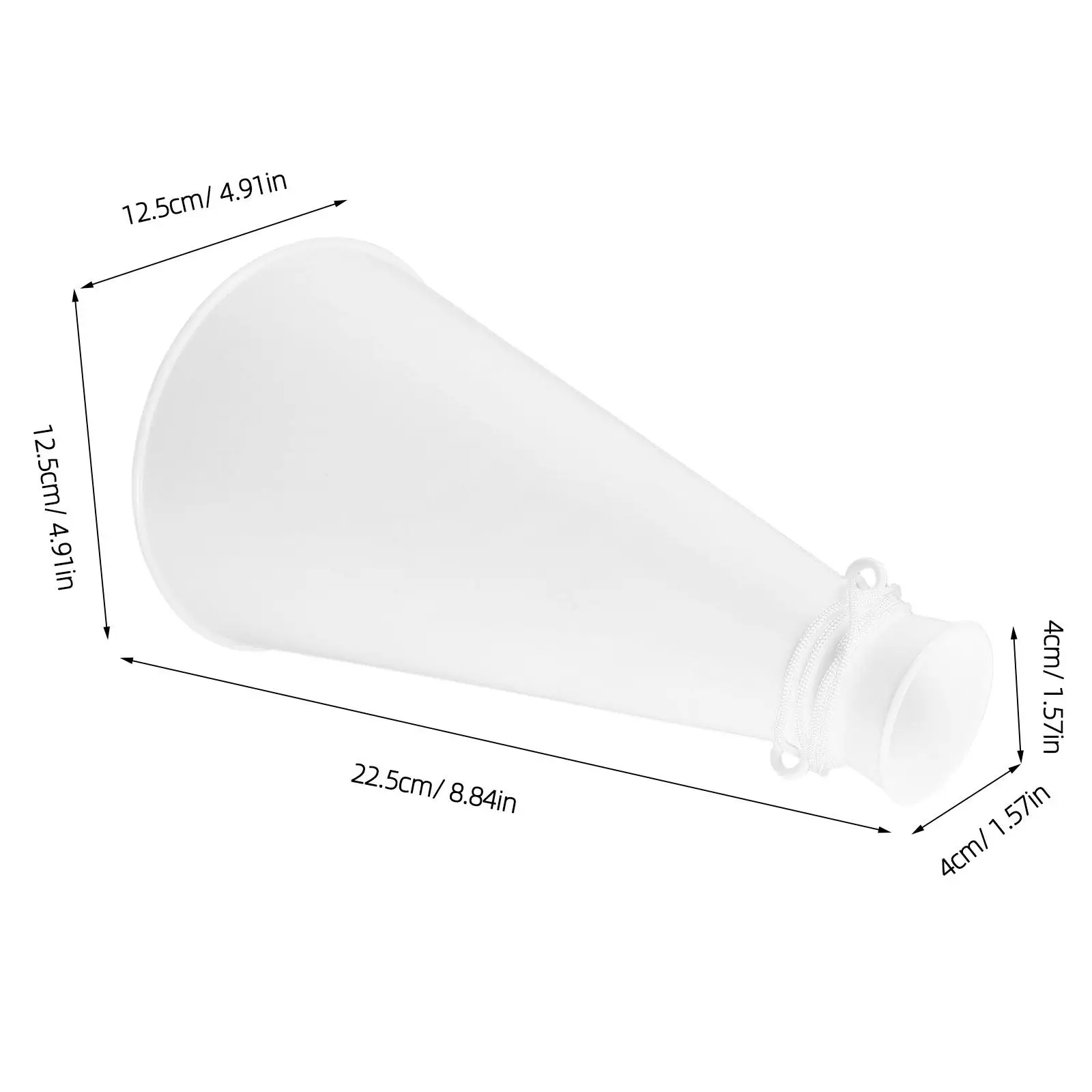 4 pcs Trumpet Horn Portable Party Soccer Plastic Football Cheering Halloween Christmas New Year White Loud Megaphones Stadium