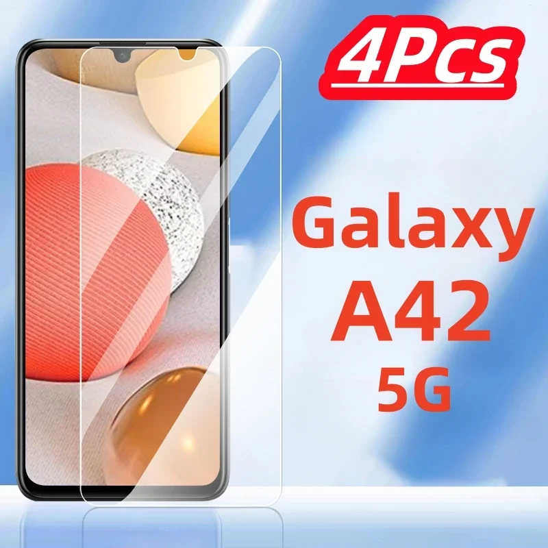 Film protecteur d'écran en verre pour Samsung Galaxy A42 5G, lot de 2 à 4 pièces