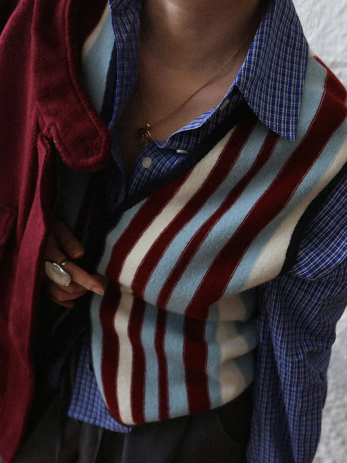 

Вязаный жилет в полоску в винтажном стиле Ast Editor Store, женская верхняя одежда с V-образным вырезом и подплечниками, для повседневной носки, зимний вариант