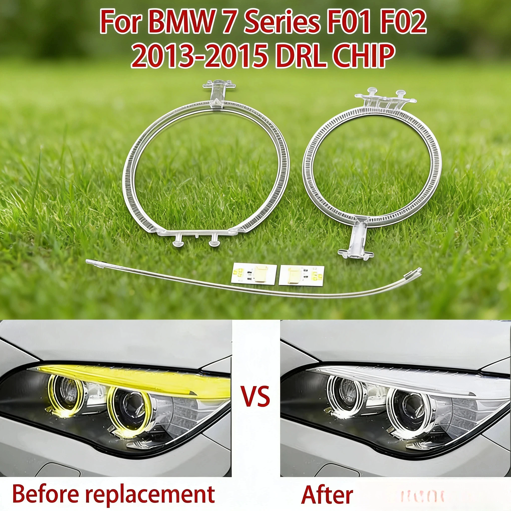 

Light Guide Chip Daytime Headlights For BMW 7 Series F01 F02 13-2015 European Version White Light Car DRL CHIP Ballast Angel Eye