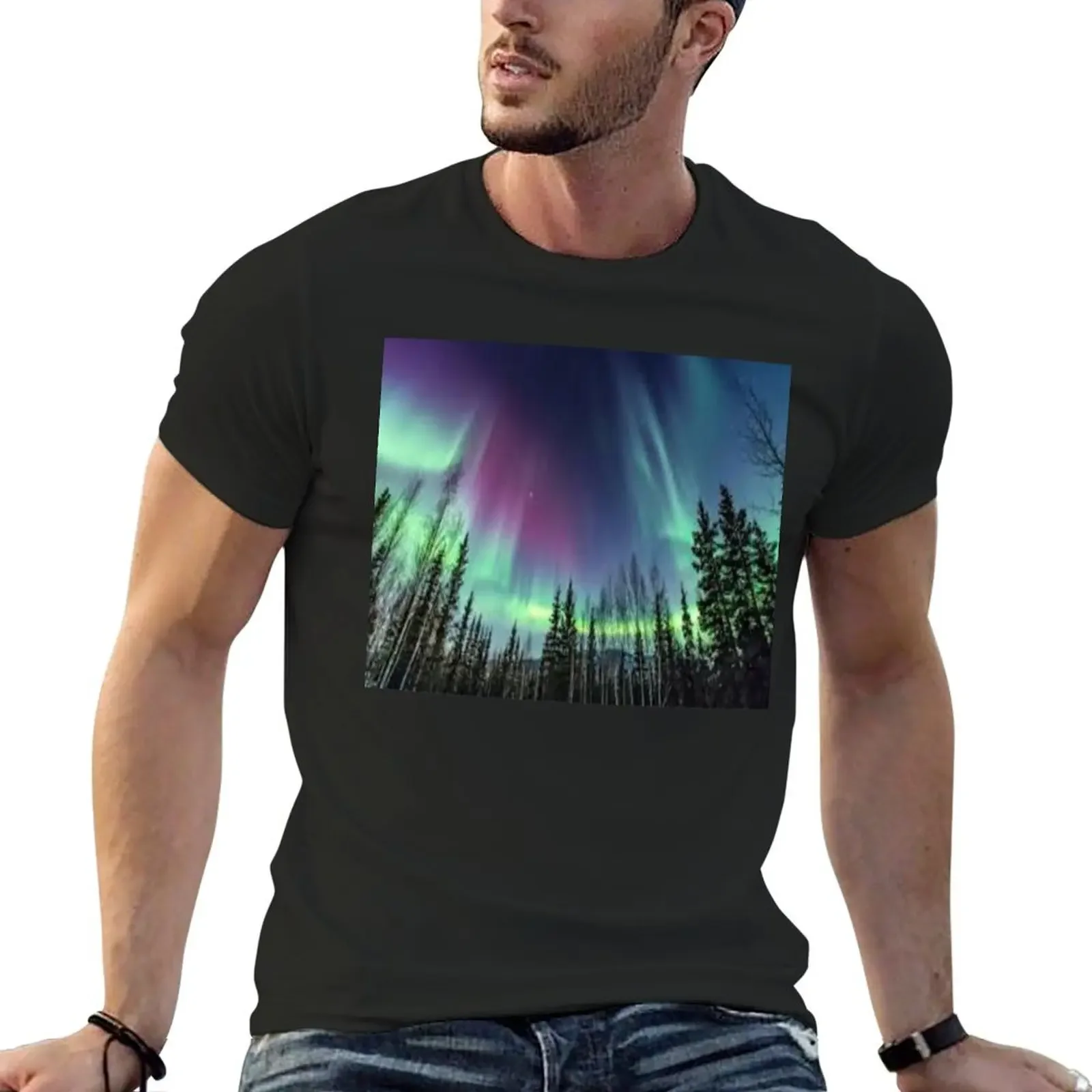 Aurora Borealis T-Shirt shirts graphic custom t shirt clothing for men