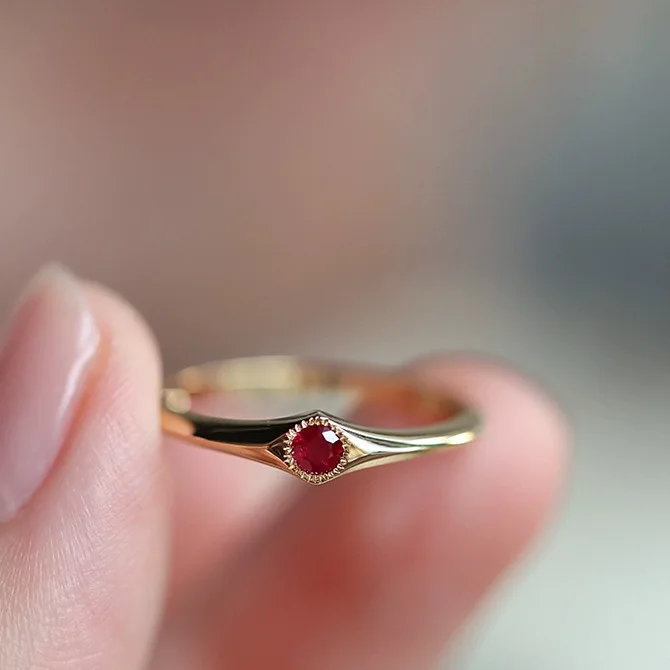 Classic Art Ruby rings for women Slim Stacked Style Light Luxury Retro fine Red Ring Suitable for Daily Wearing Jewelry Gifts