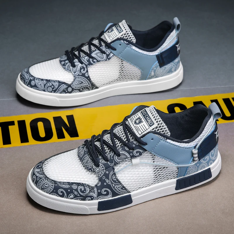 

Plush Size 47 Skateboard Shoes For Men Comfy Breathable Non-slip Men's Walking Shoes Low-cut Mesh Casual Sneakers Man Trainers