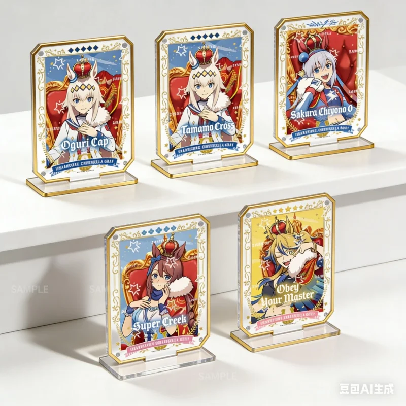 HOT Anime Uma Musume Pretty Derby Acrylic Stand Cosplay Prop Oguri/Tamamo/Sakura Decor Ornament Collecting Christmas Gifts 15CM