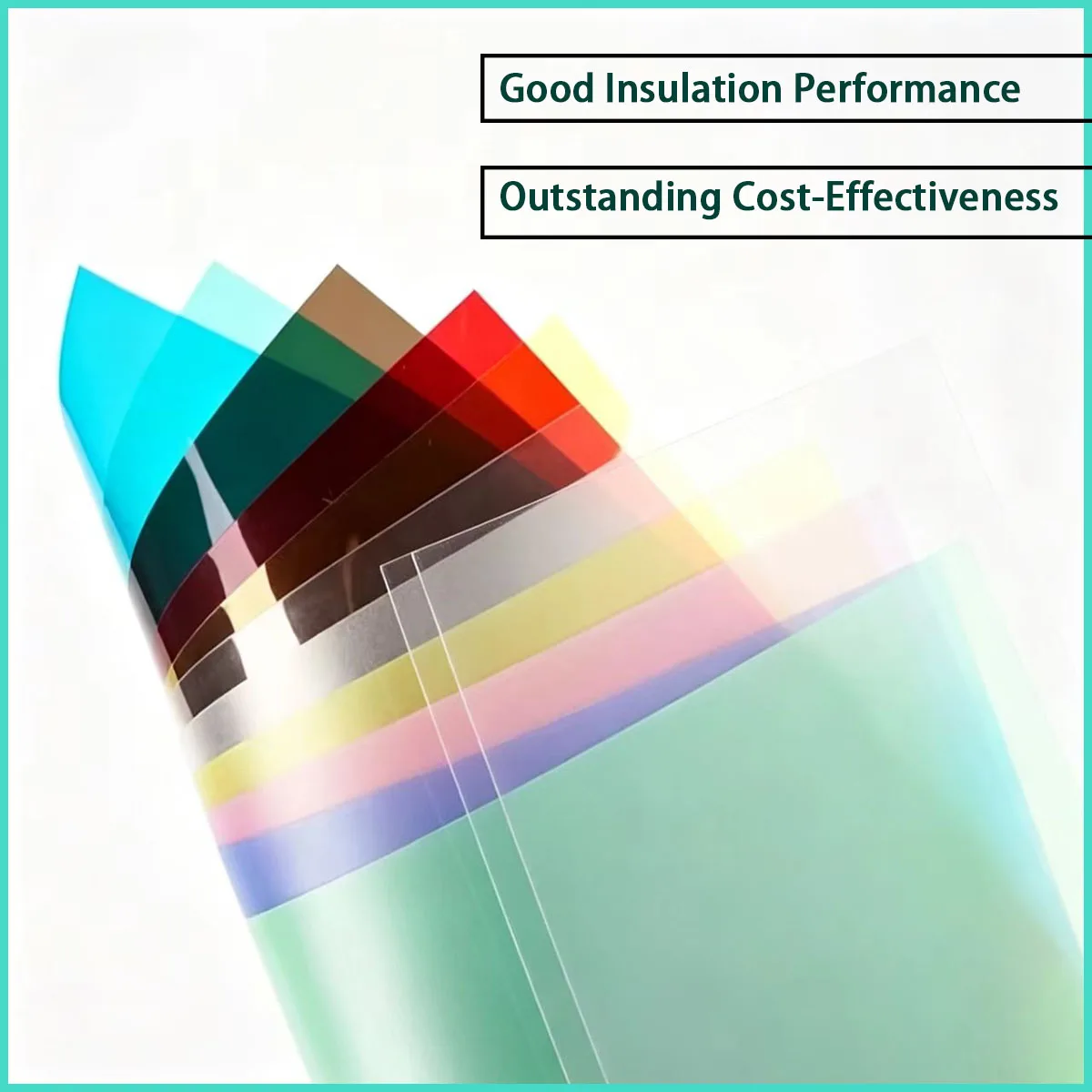 0.3mm/0.5mm thick colored transparent PVC sheet for decoration, partition, protection, easy processing, etc