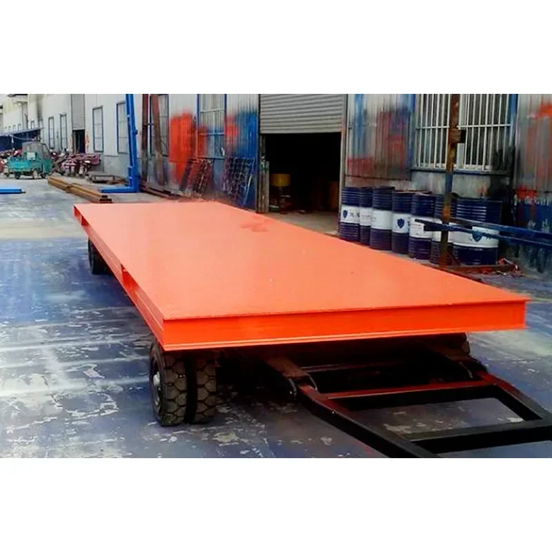 Track mounted lithium battery electric transporter trackless rotary workshop transfer trailer HOT SALES