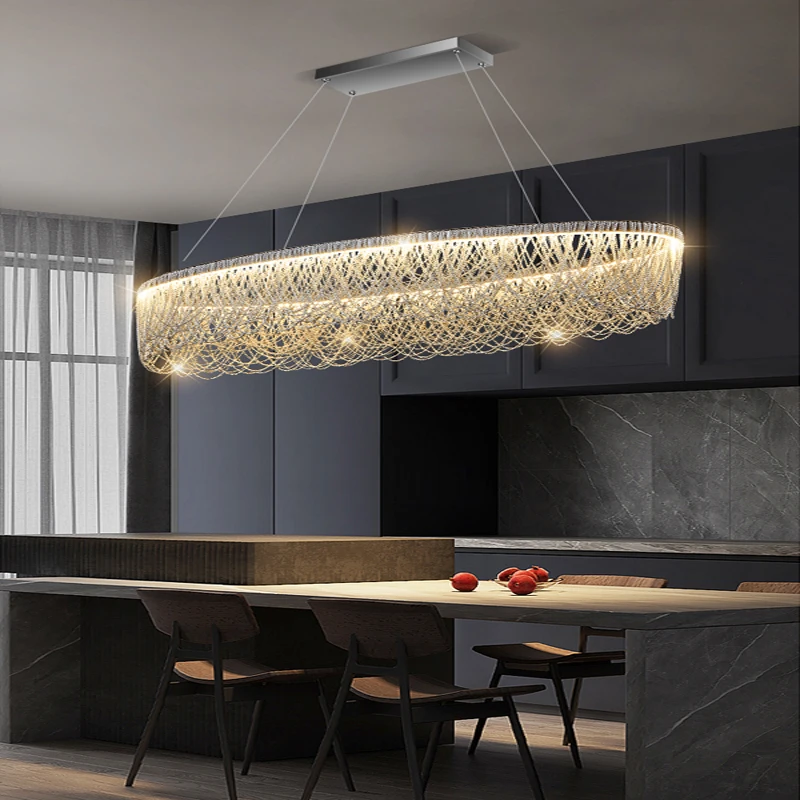 Dining Table Tassel LED Smart Light Art Design 2024 Popular Independent Designer Lustre Chandelier Luxury Home Decor